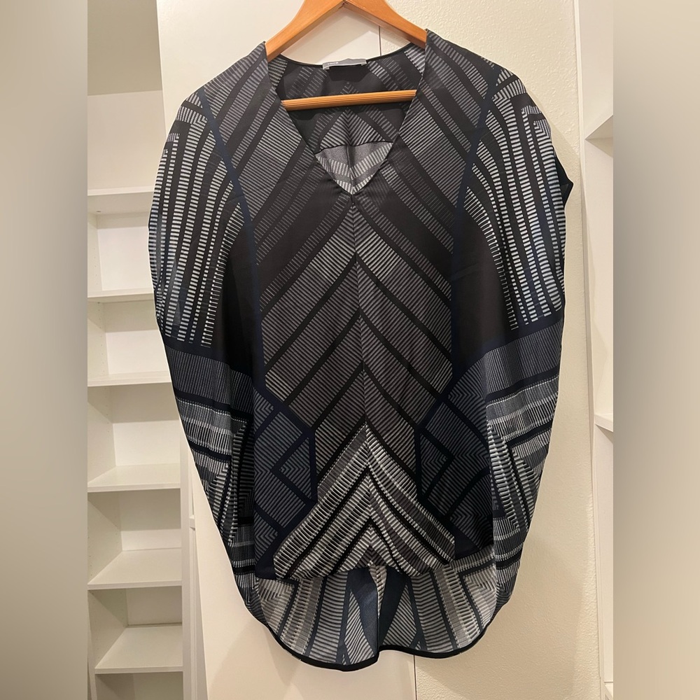 Vince Printed Silk Top